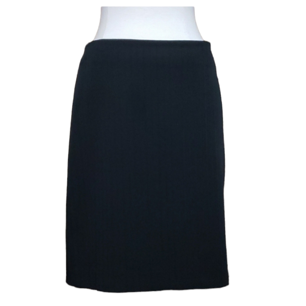 Bebe Solid Black Textured Stripe Skirt Size 4